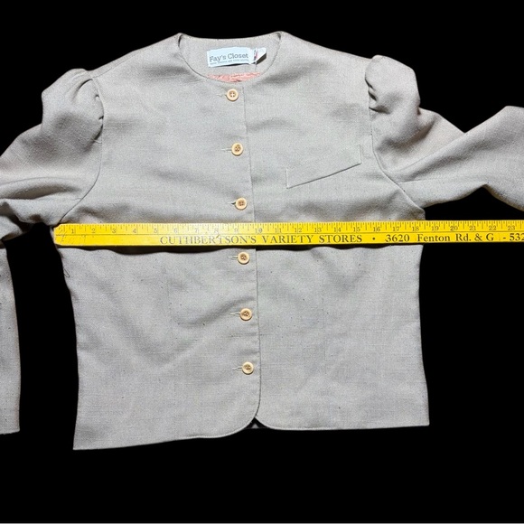 Light Tan Button-Front Jacket - Picture 5 of 15